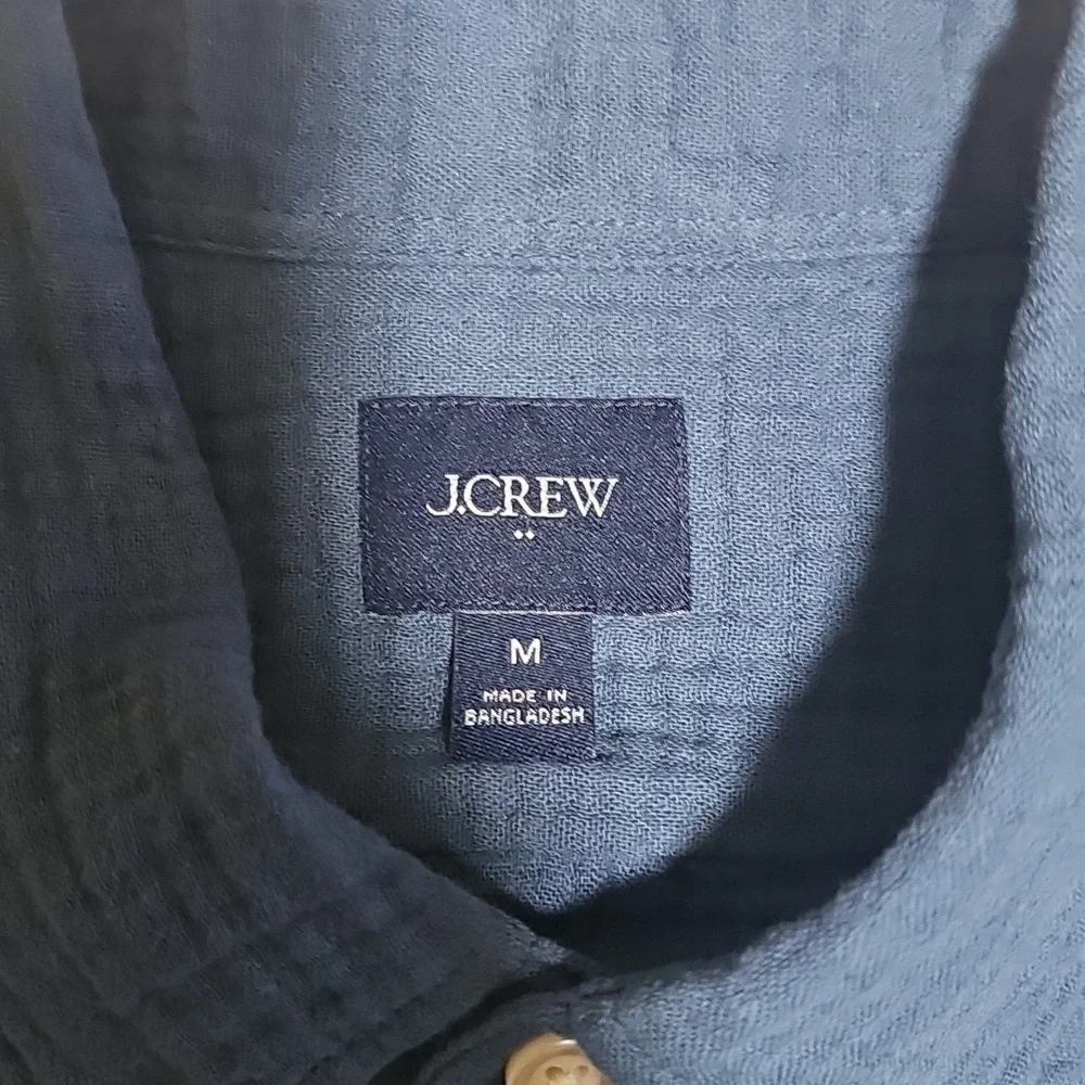 J.Crew Men's Blue Short Sleeve Shirt